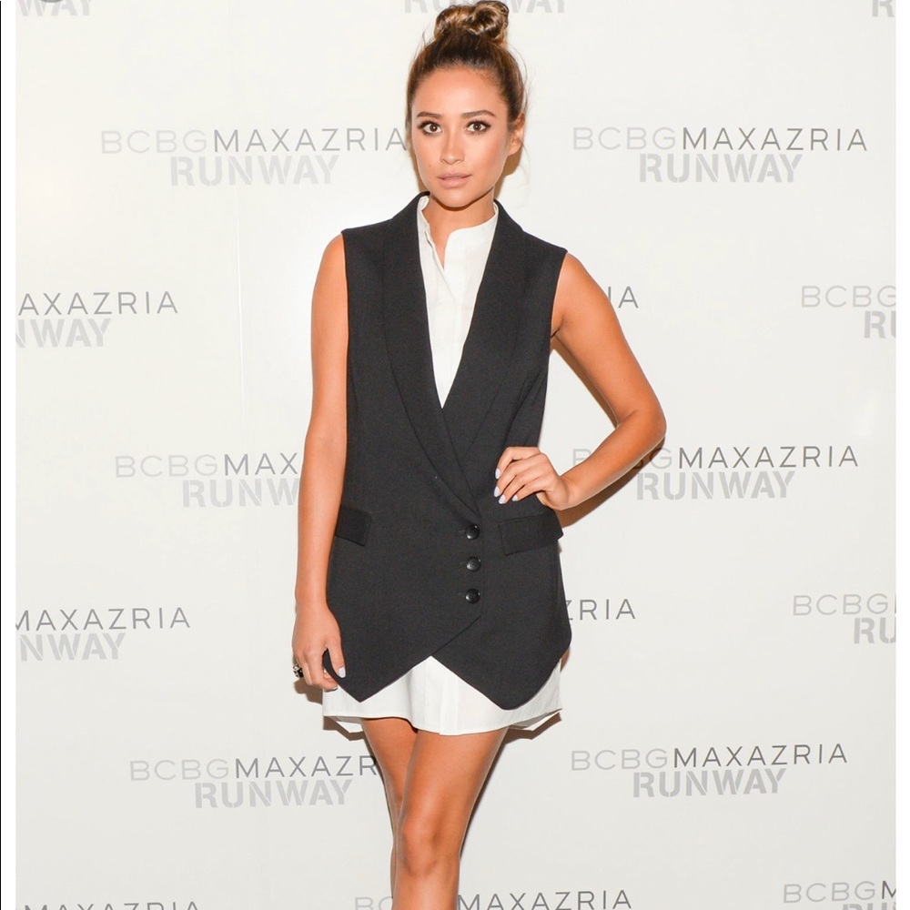 bcbgmaxazria shirt vest dress size 2 - Picture 1 of 3